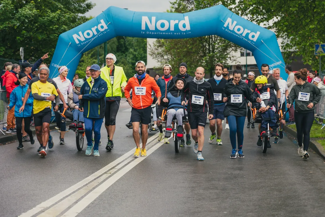 Les 1ères para-foulées se tiennent à Bondues