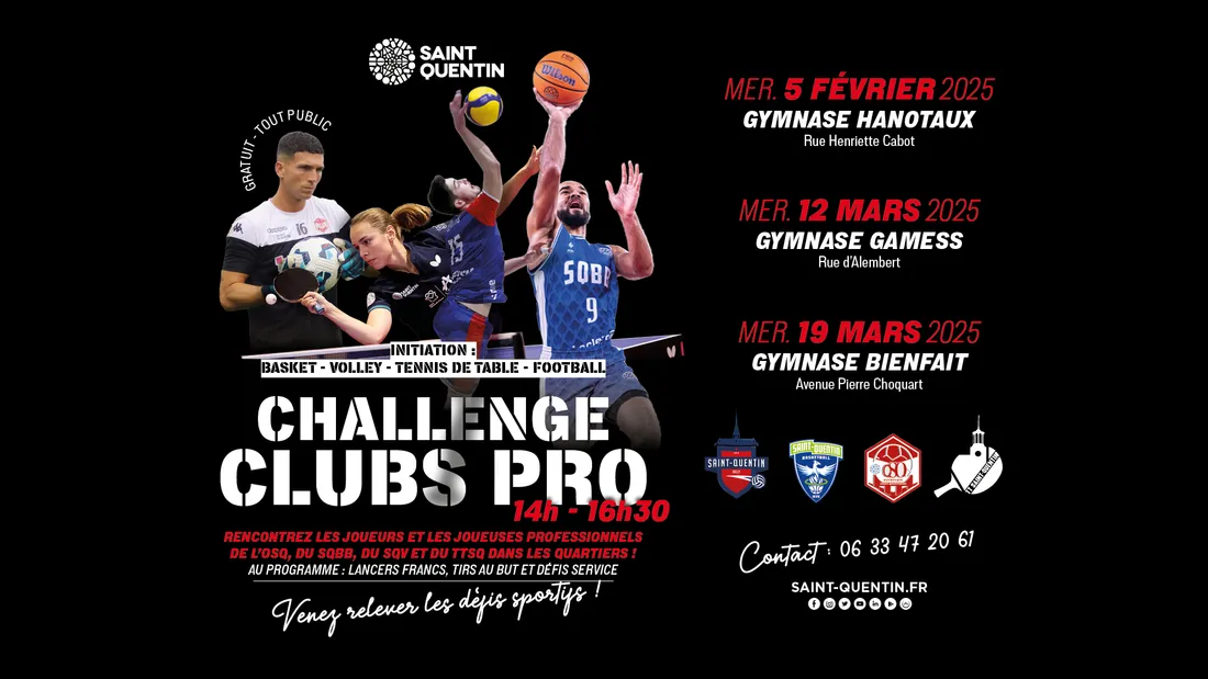 Des initiations sportives avec les clubs de Saint-Quentin