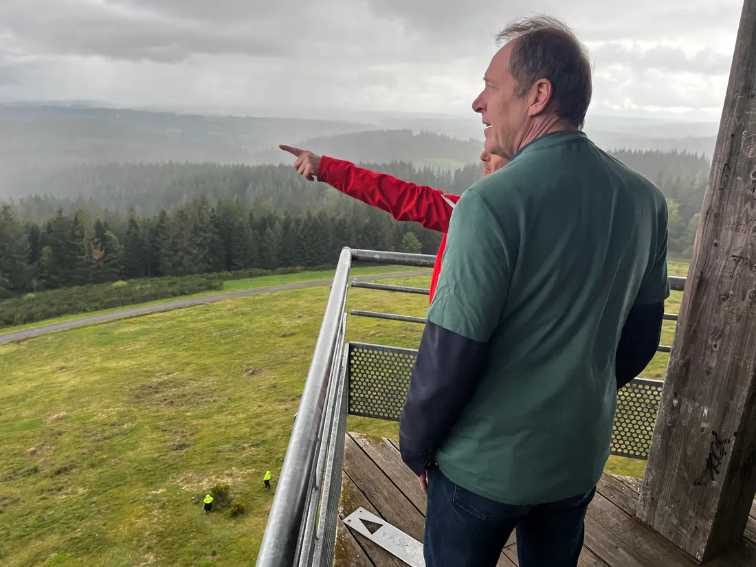 Christian Prudhomme au Mont Bessou