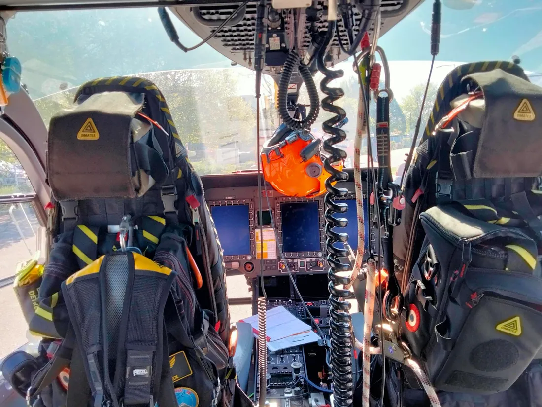 L'hélicoptère Dragon 34, de la Sécurité civile.