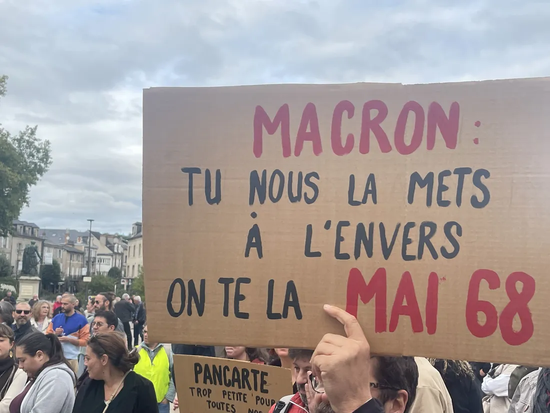 Manif vie chère pancarte