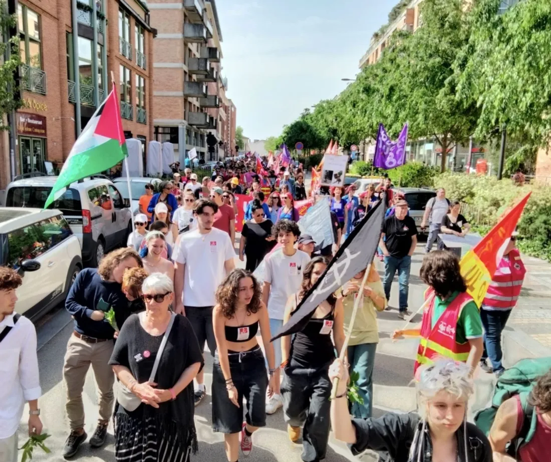 Manifestation à l'occasion de la fête du travail, le 1er mai 2025 à Montauban (82)