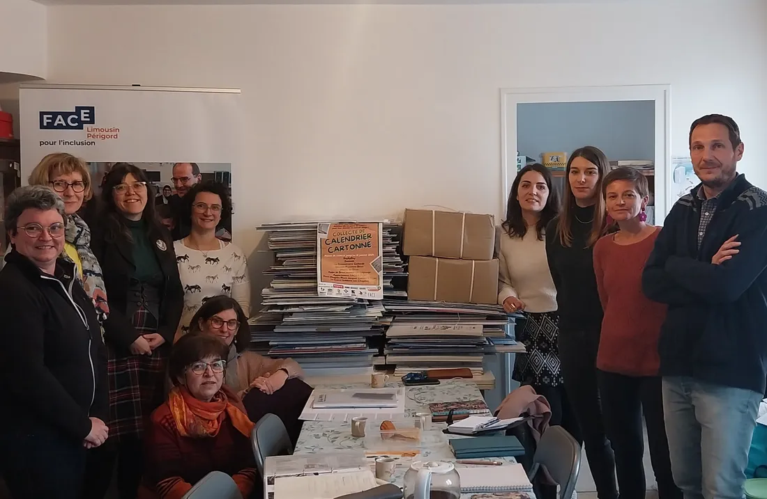 Collecte de calendriers dans l'aglomération de Brive (Corrèze).