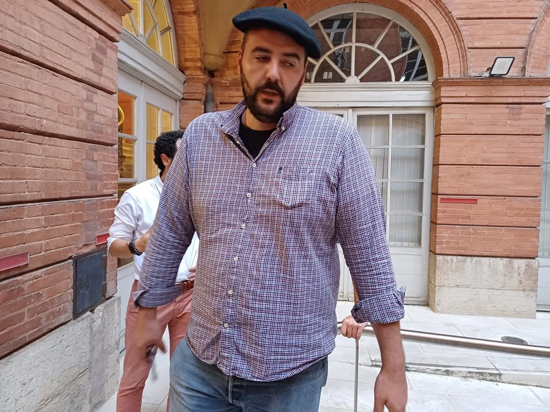 Pierre-Guillaume Mercadal à la sortie du tribunal de Montauban le 25 juin 2024.
