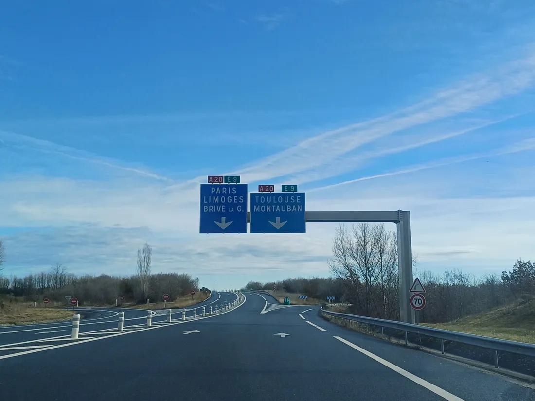 L'autoroute A20.