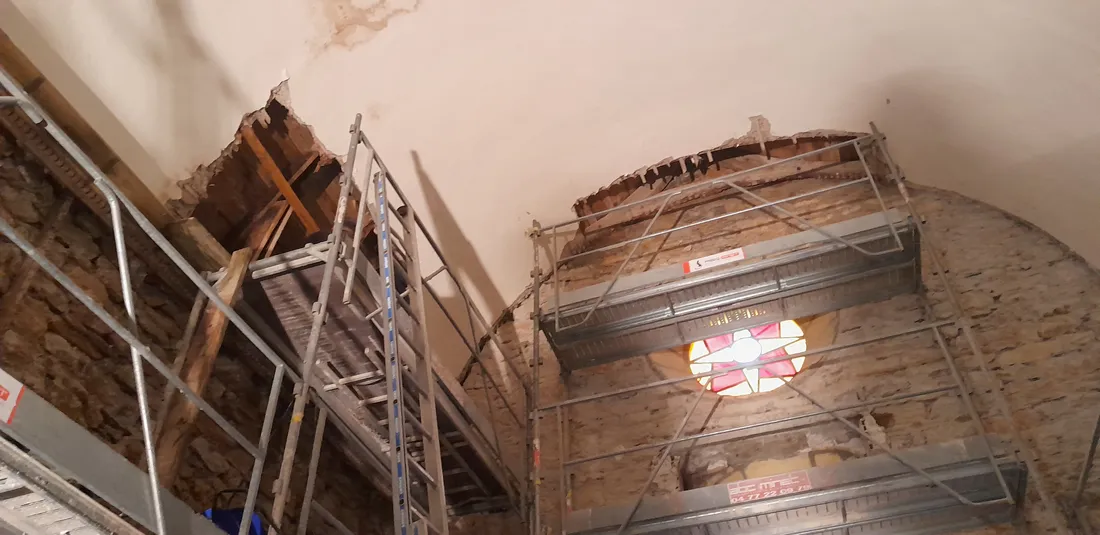 Les travaux de l'ermitage Saint-Privat à Mende