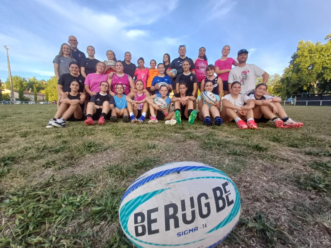 Les jeunes joueuses du Quercy Rugby Féminin. 
