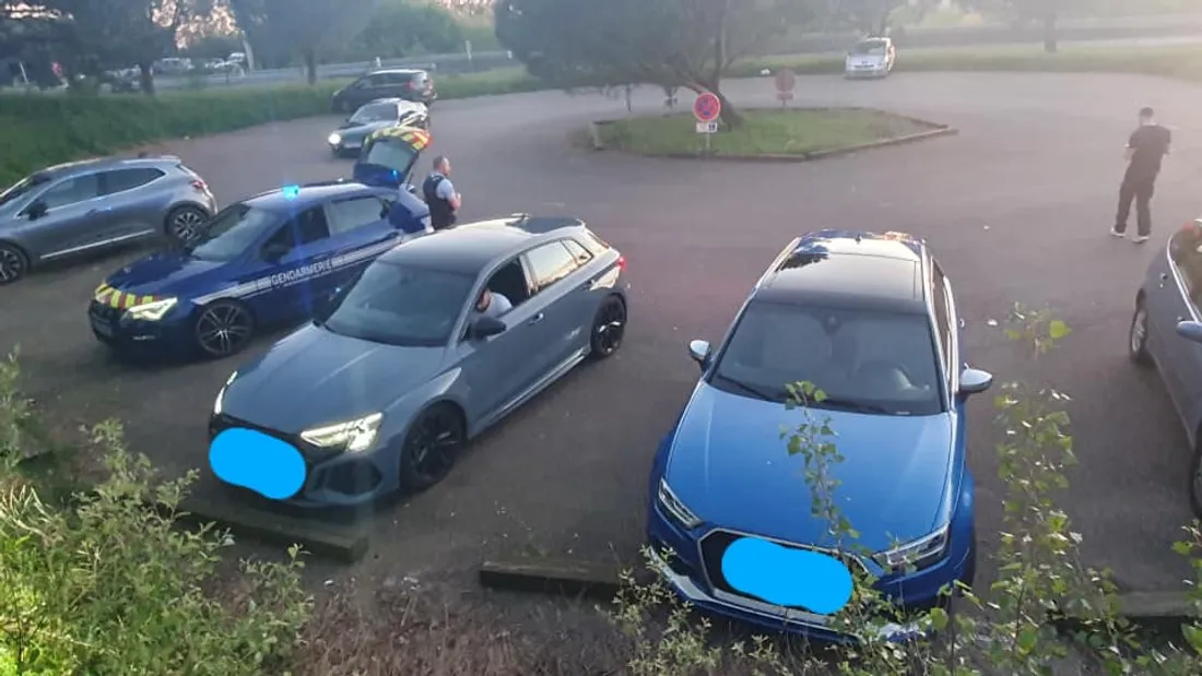 Les deux voitures interpellées sur l'A20 samedi soir