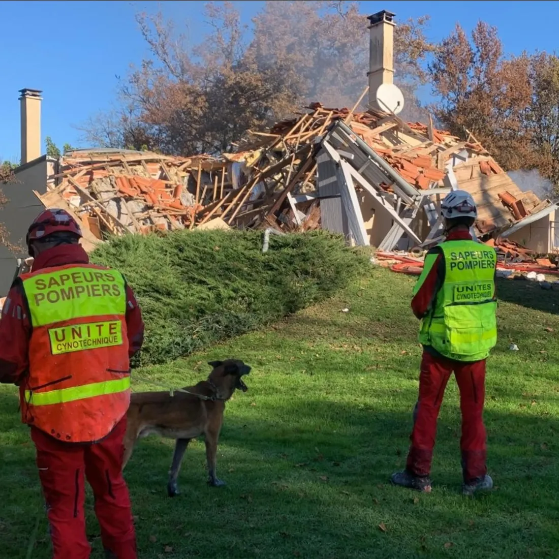 Les sapeurs-pompiers du Tarn-et-Garonne en pleine reconnaissance.