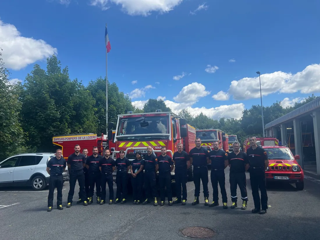La colonne s'est rassemblée au centre de secours de Mende avant de prendre le départ