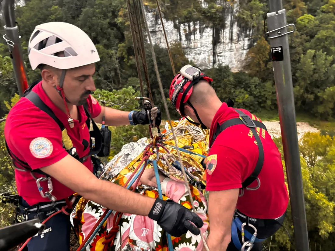 Les pompiers du GRIMP 48 en intervention