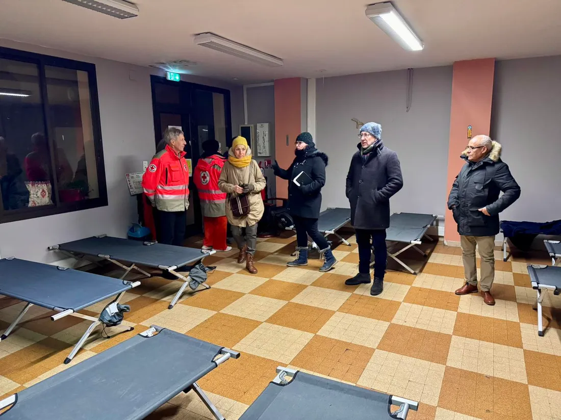 L'un des lieux d'accueils pour le plan grand froid, visité par le préfet