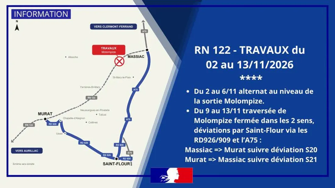 Travaux Molompize novembre 2026