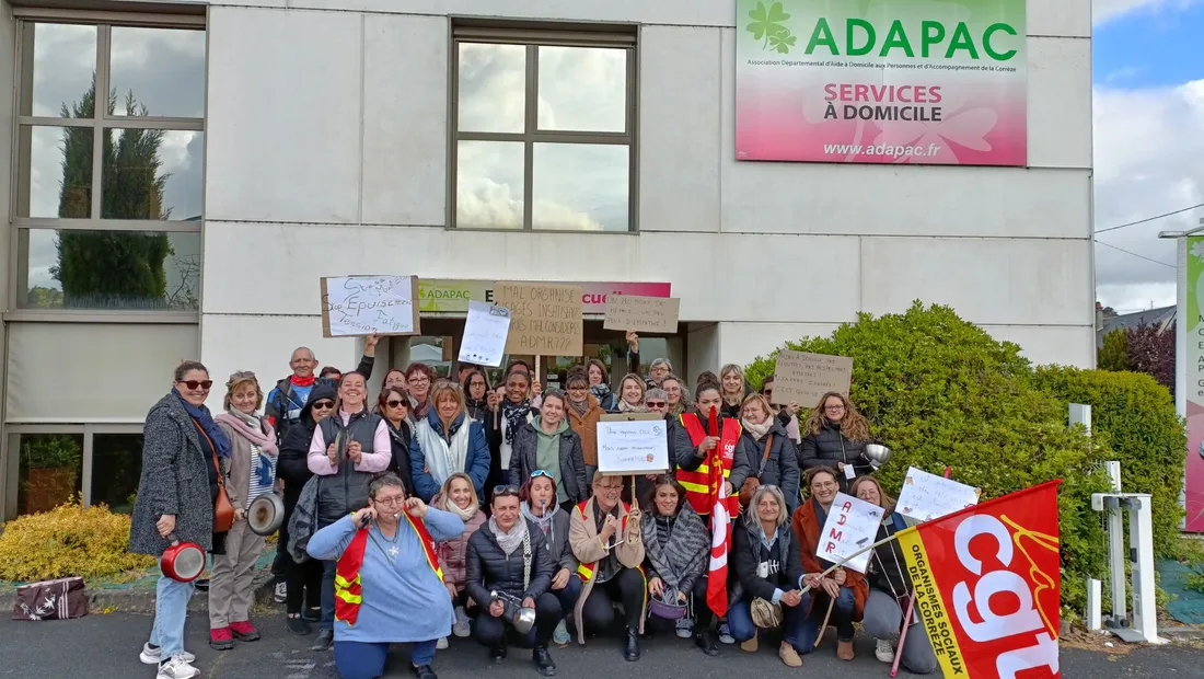 Les salariées de l'ADMR en grève