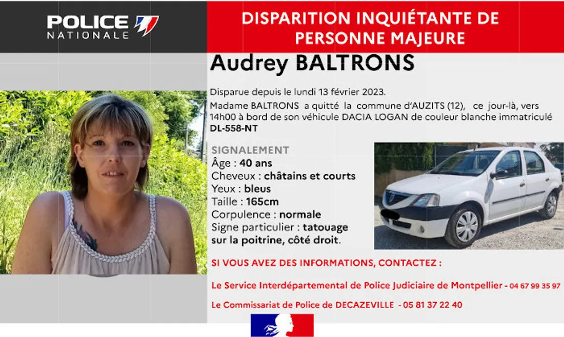 Un nouvel avis pour disparition inquiétante a été émis par la Police