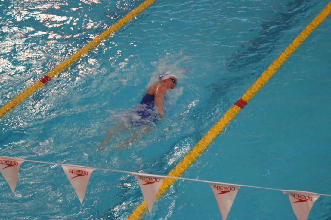 Anastasiia Kirpichnikova, en compétition avec son club 3MUC Natation