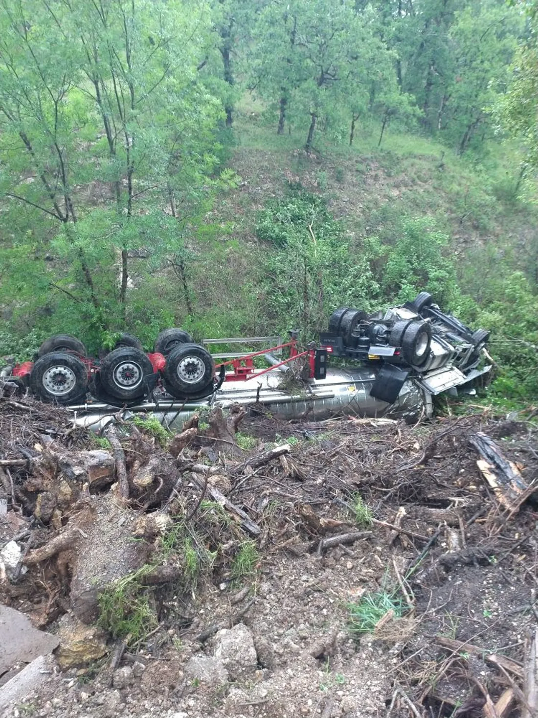 Accident poids-lourd Labastide-Marnhac 