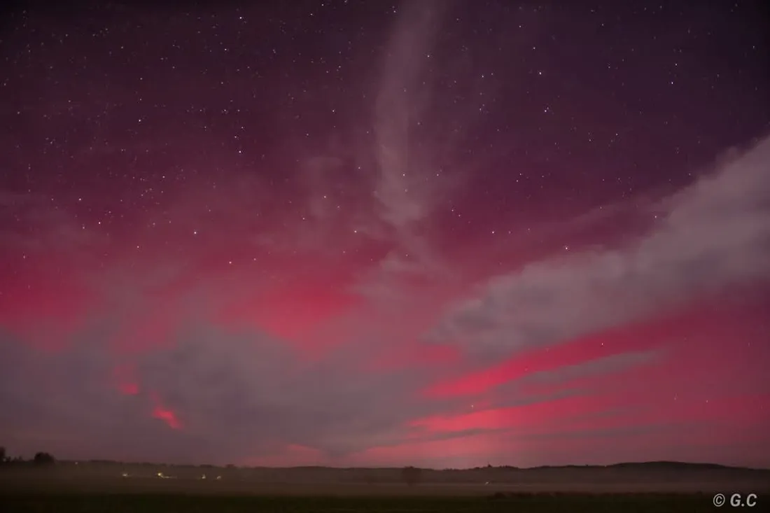 Aurores boréales 2025 à Bioule (82)