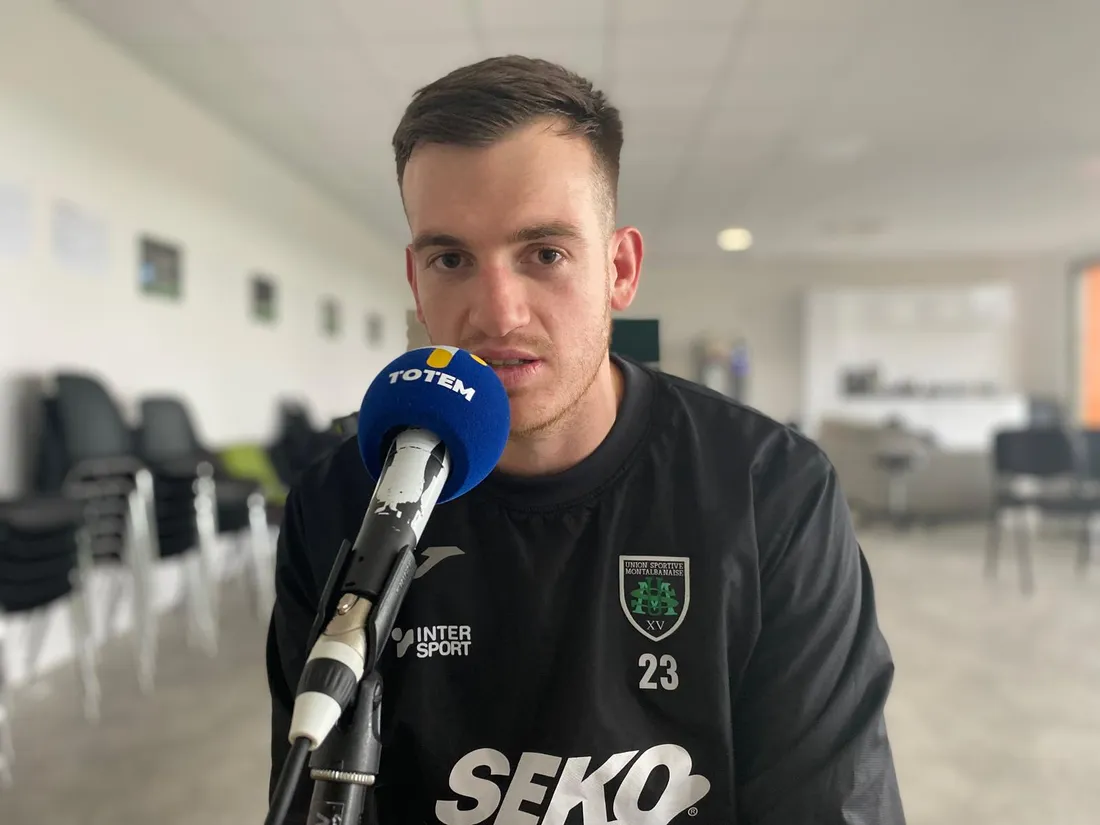 Baptiste Mouchous, arrière de l'US Montauban invité du Club Sapiac