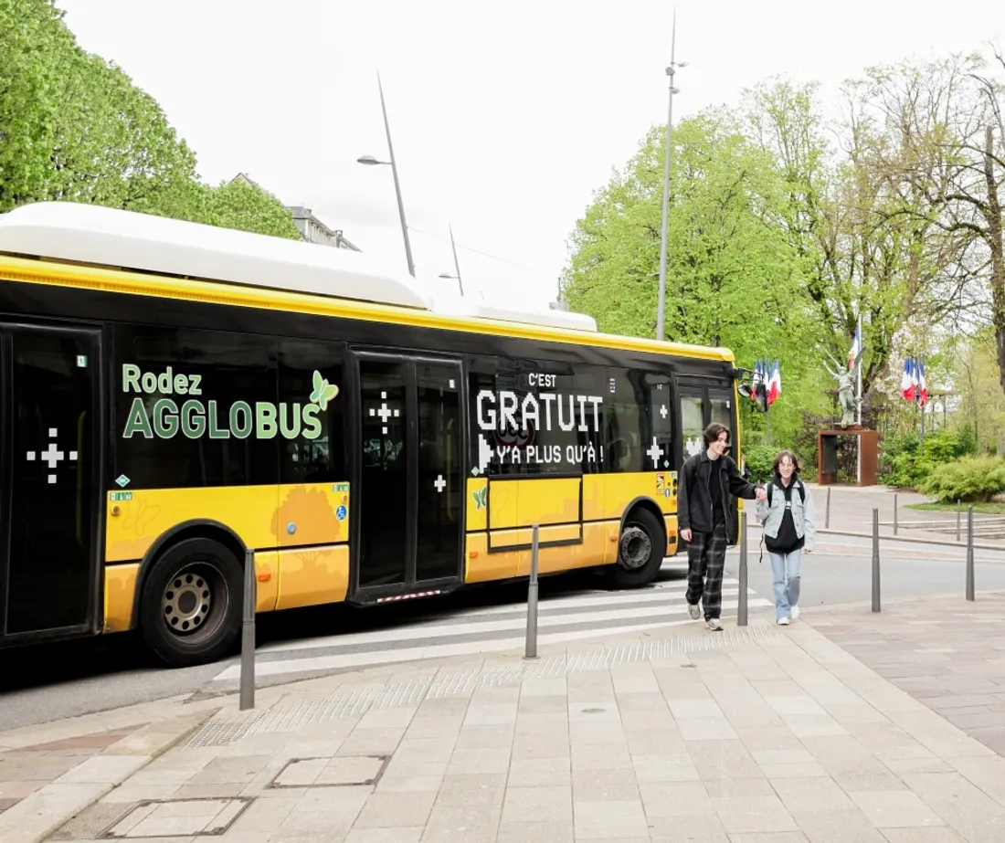Bus gratuit de Rodez Agglo, dans les rues de Rodez (12)