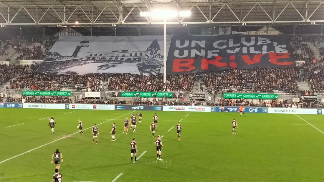 Tifo à Brive (Corrèze) le 13 février 2026.