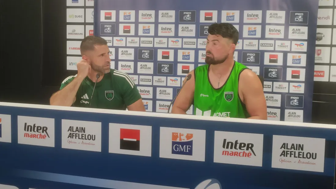 Sébastien Tillous-Borde, le manager général de l'USM, et Fred Quercy, le capitaine