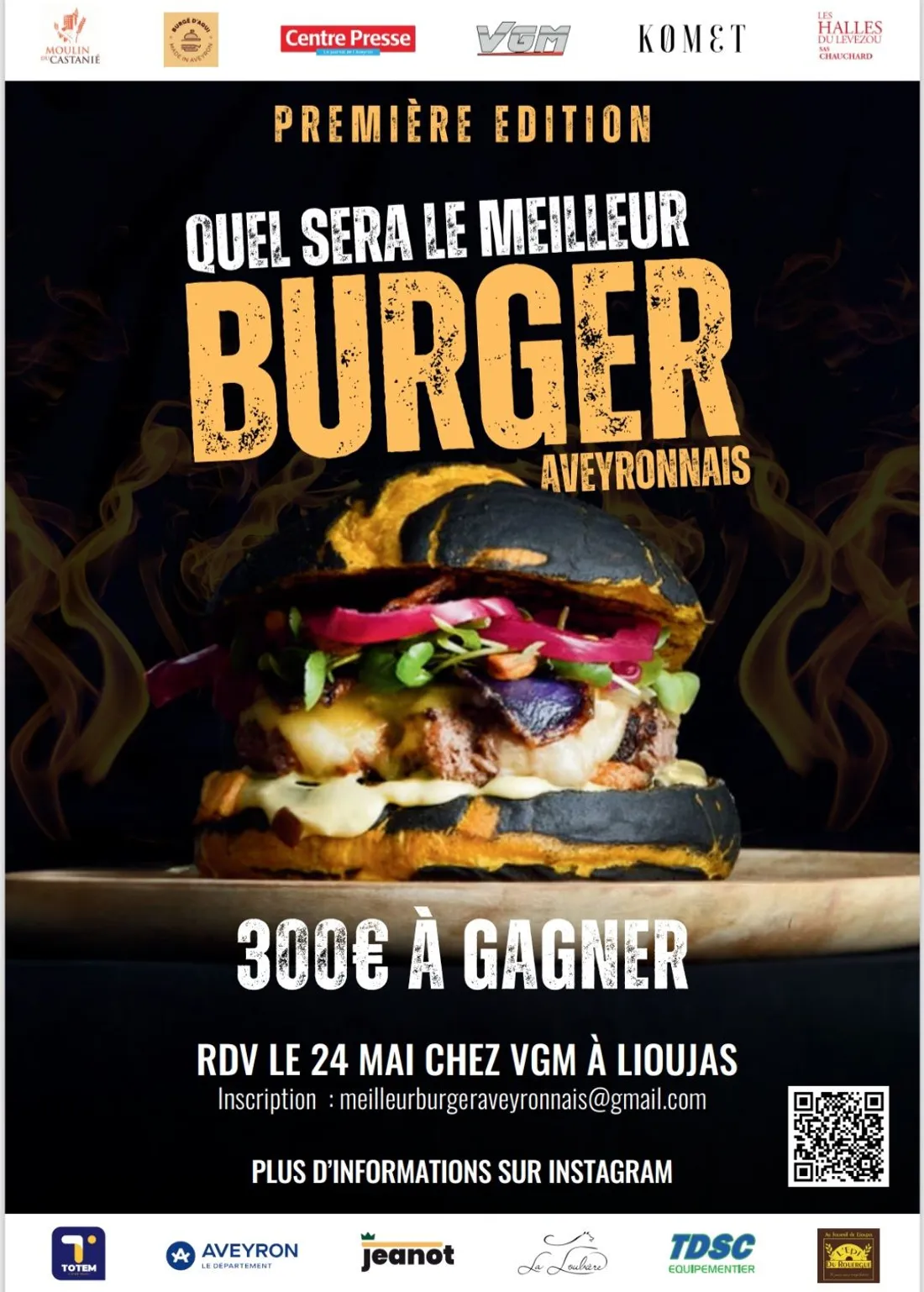 "Qui sera le meilleur burger aveyronnais" ouvre ses portes le 24 mai prochain. 