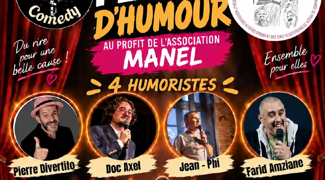 L'affiche de la soirée du samedi 10 octobre 2026 au profit de Manel.