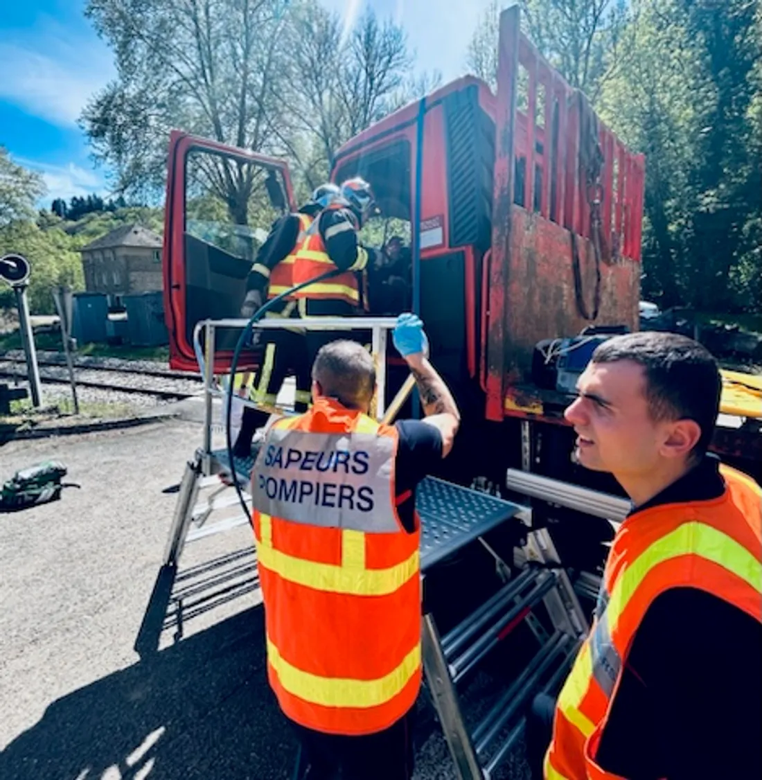 La collision d'un train en gare d'Aubazine