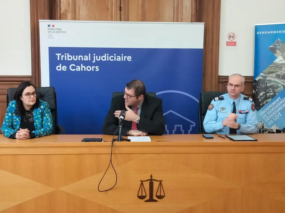 Conférence de presse du parquet du Lot, avec Alexandre Rossi le Procureur de la République