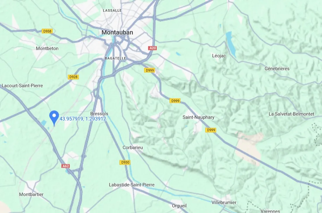 Copie écran lieu accident