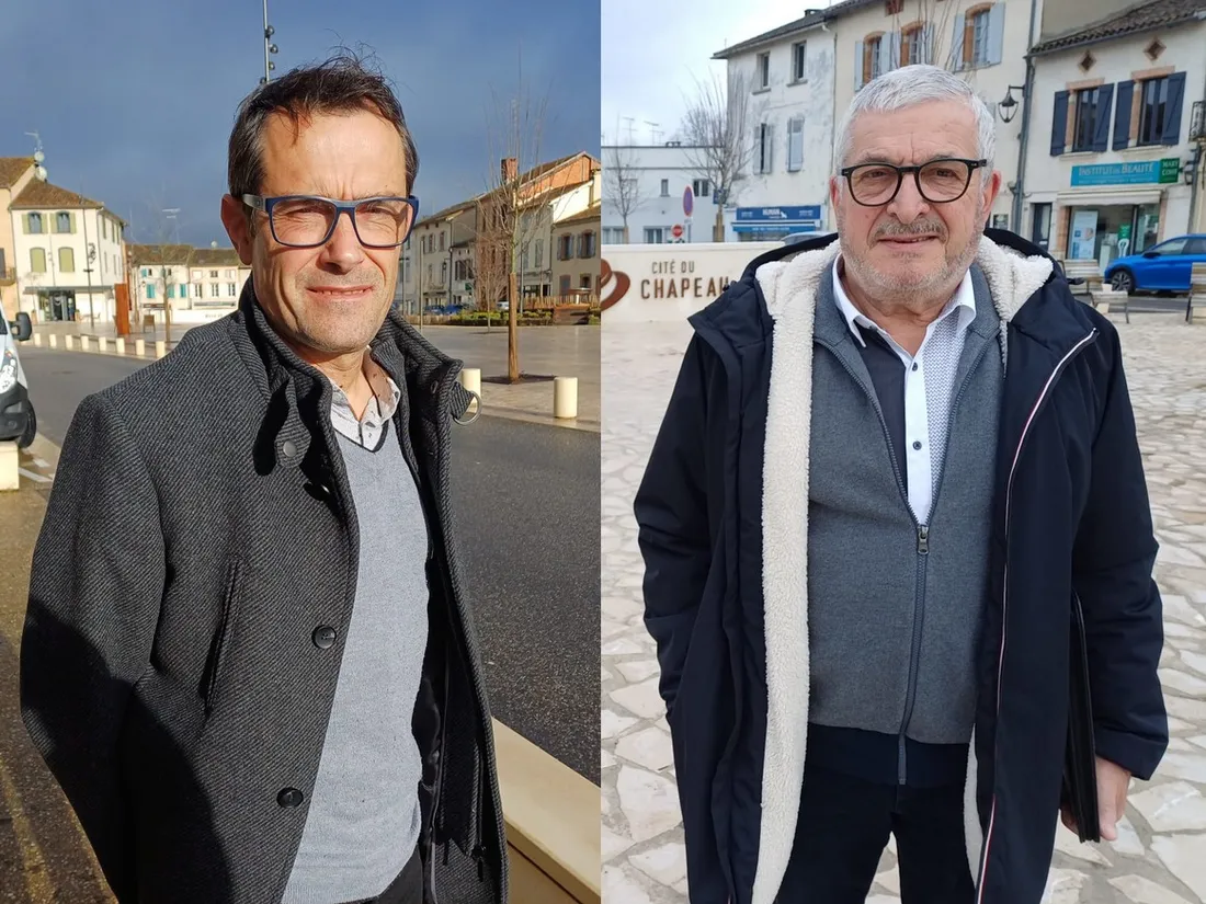 Cédric Vaissières et André Imbert candidats à la mairie de Caussade.