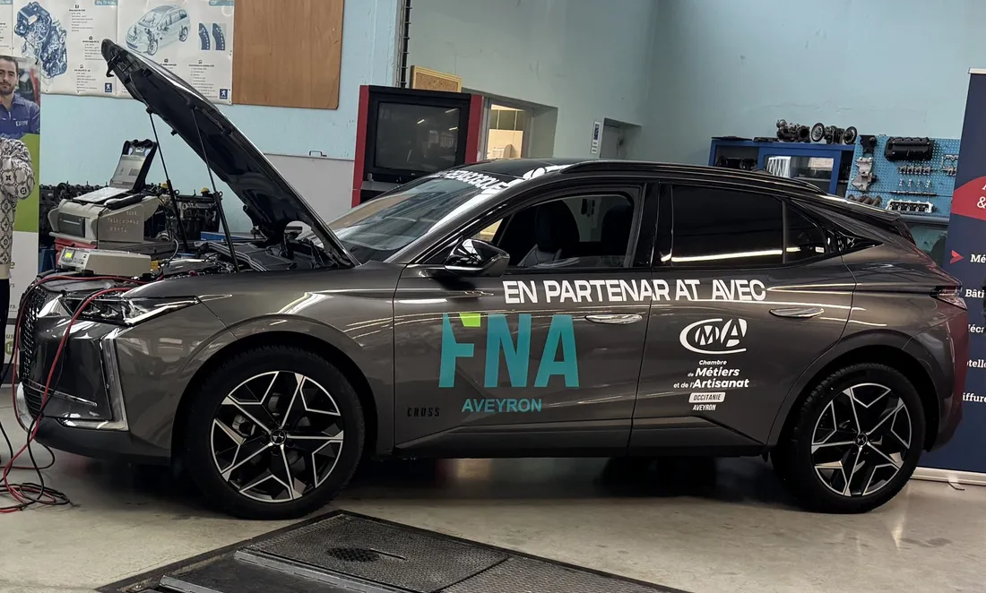 Une DS4 diesel dernière génération permet aux apprentis de parfaire leur formation