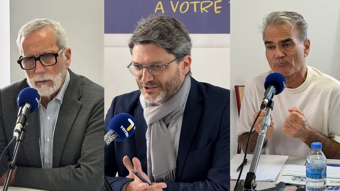 Didier Lallemand, Arnaud Hilion et Thierry Deville au micro de TOTEM.