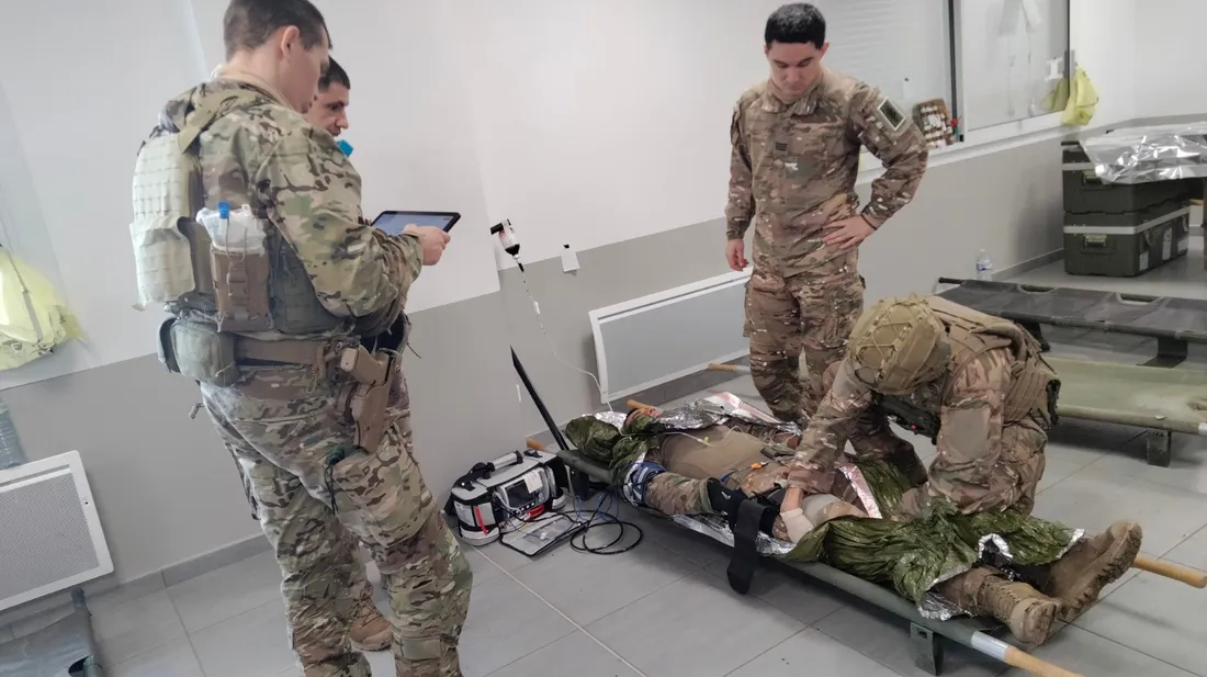 Exercice Gevaudan 26, prise en charge de blessé