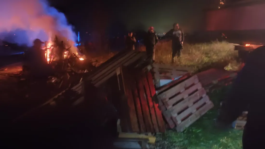 Un des 3 "feux de la colère" corrézien, à Brive