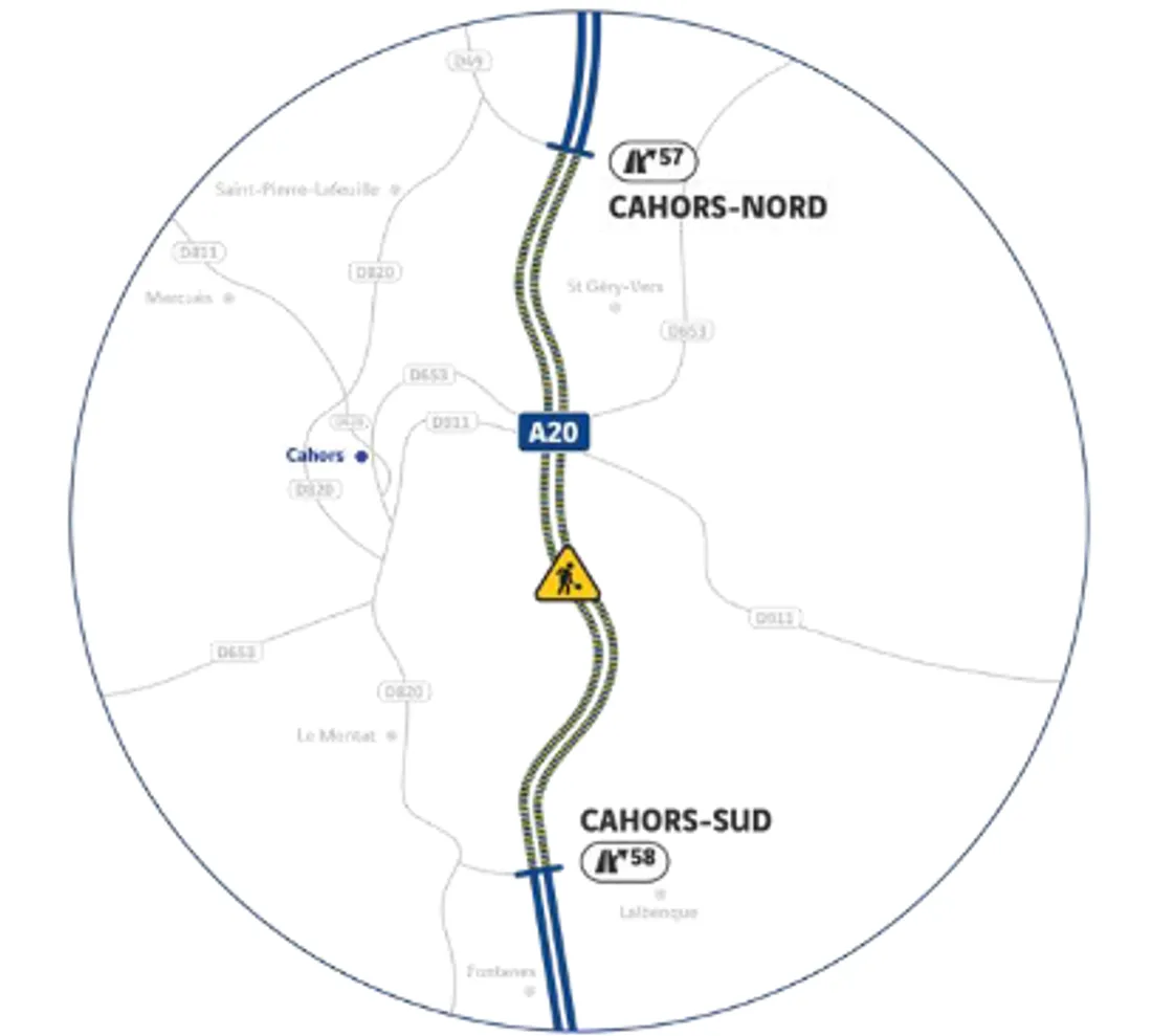 Fermeture sortie 58 - A20 
