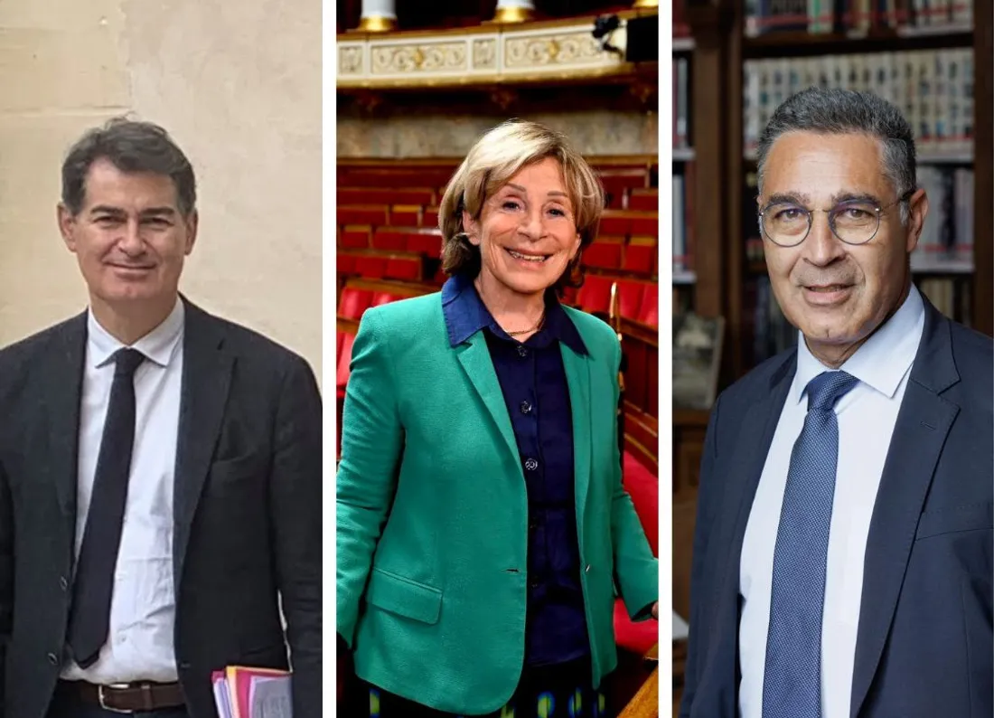 Tryptique de trois des principaux candidats