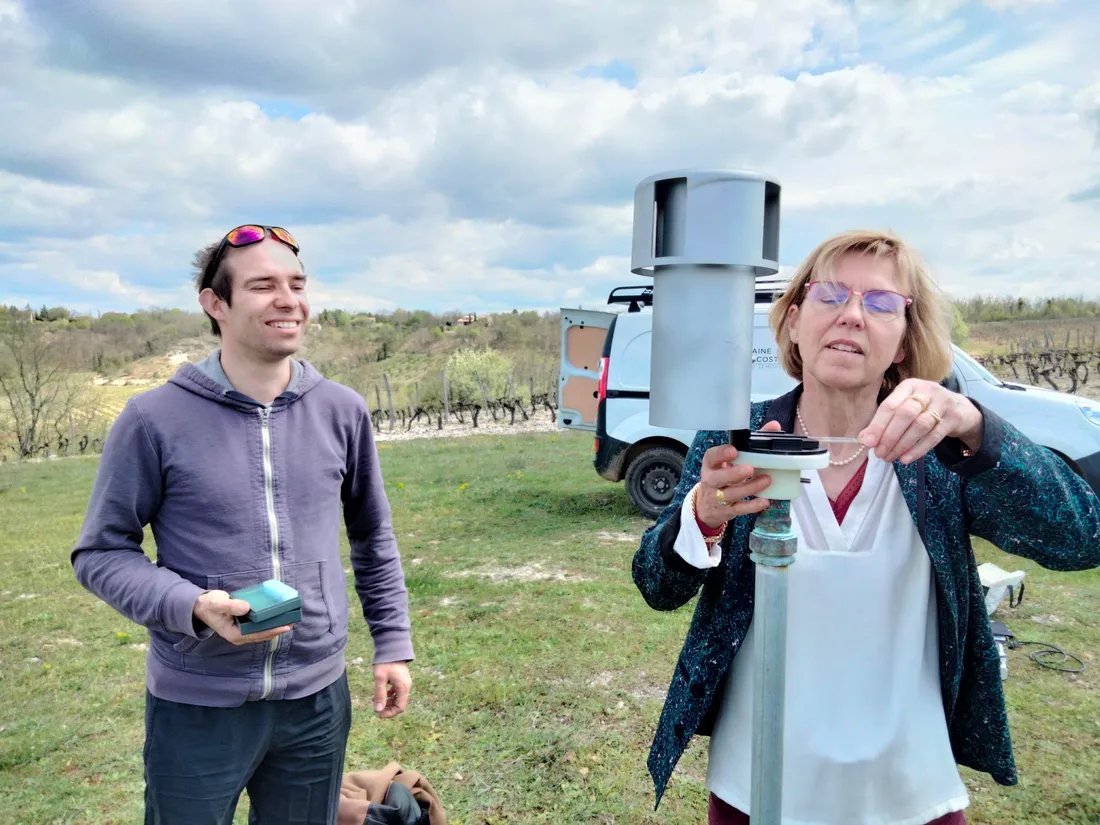 Installation d'un capteur de pollens au Montat