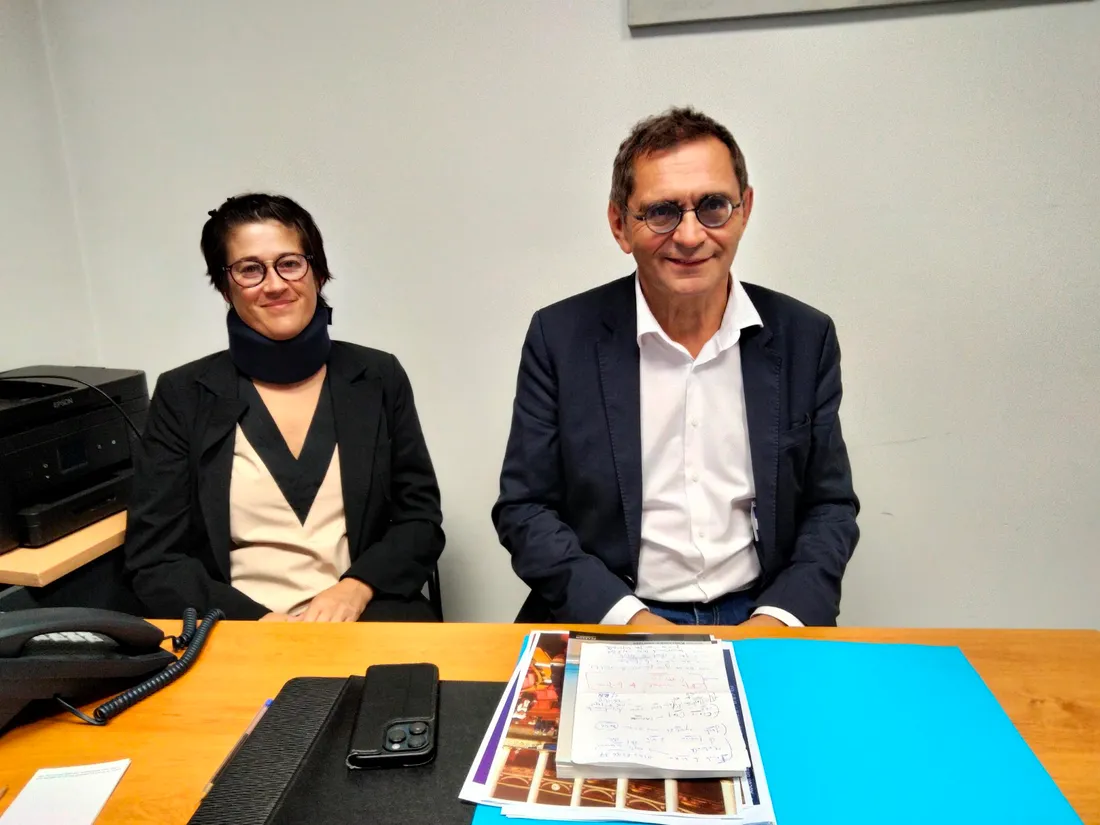 Pierre Morel-à-L'Huissier et sa suppléante Audrey Malaval