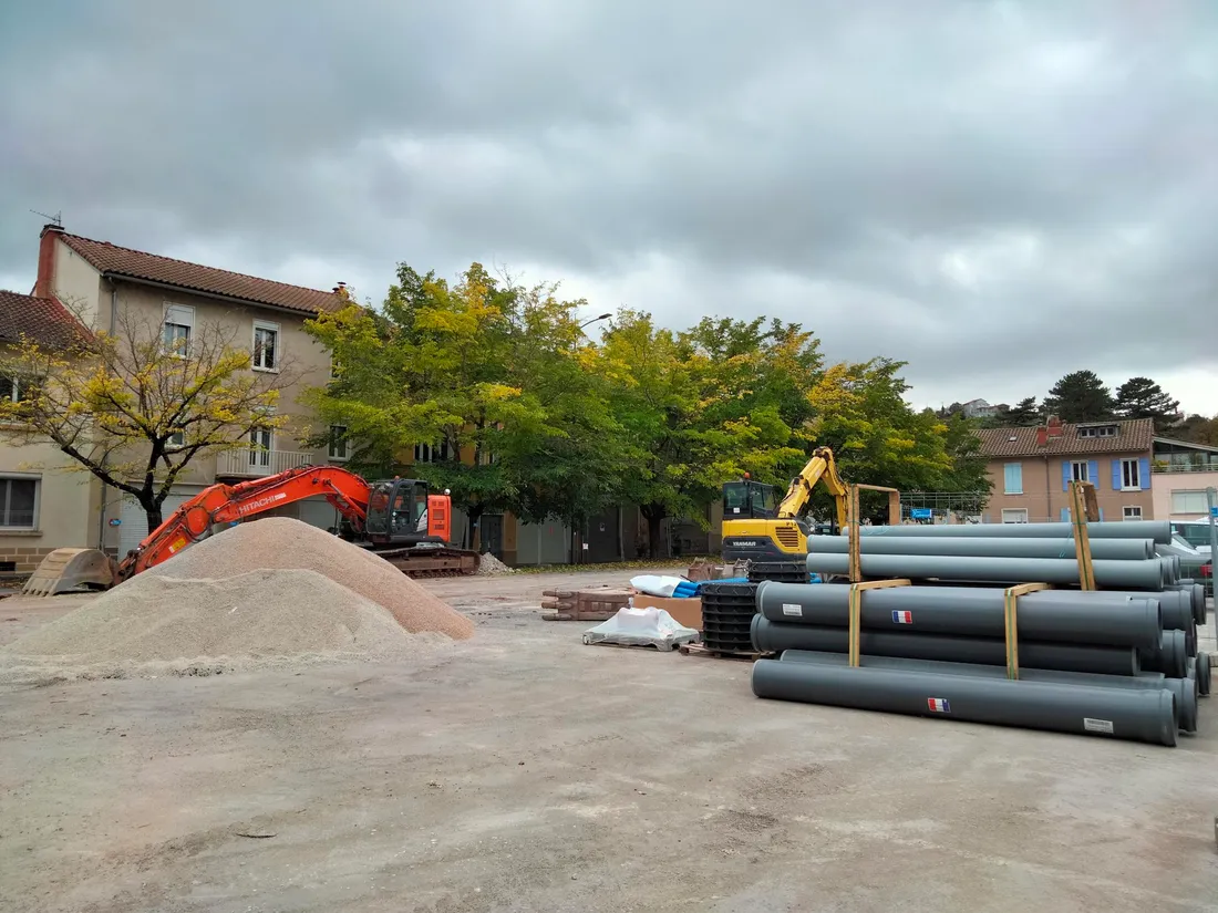 Les travaux du pôle multimodal de Saint-Affrique (Aveyron)