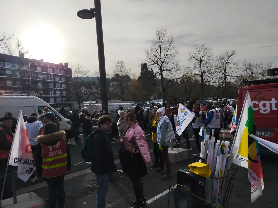 manifestation du 5 decembre à Aurillac
