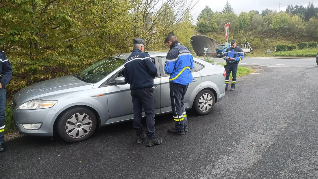 Un contrôle sur les route de Corrèze.