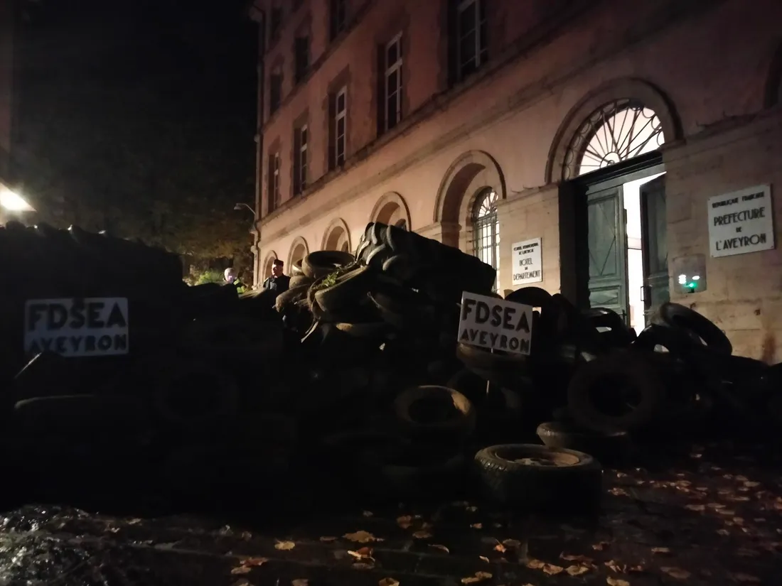 Mobilisation des agriculteurs le 20 octobre 2025 à Rodez (Aveyron).