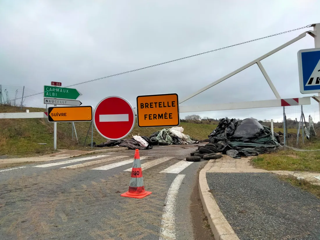 Blocage sur la RN88 en décembre 2025