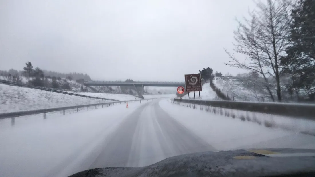 Les conditions de circulation étaient compliquées ce mercredi sur les portions ouvertes de l'A75 