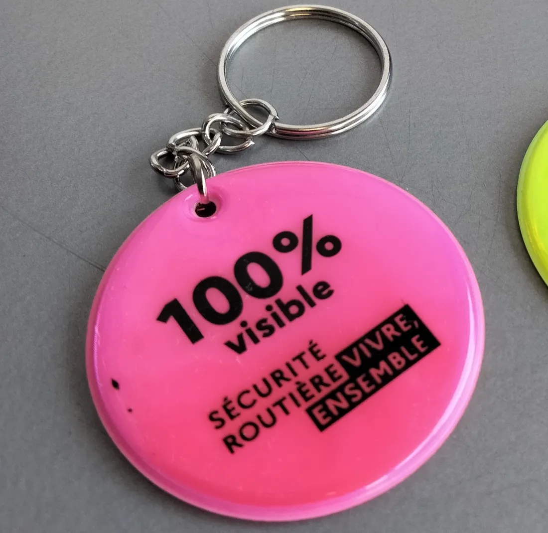 PORTE CLES RETROREFLECHISSANTS