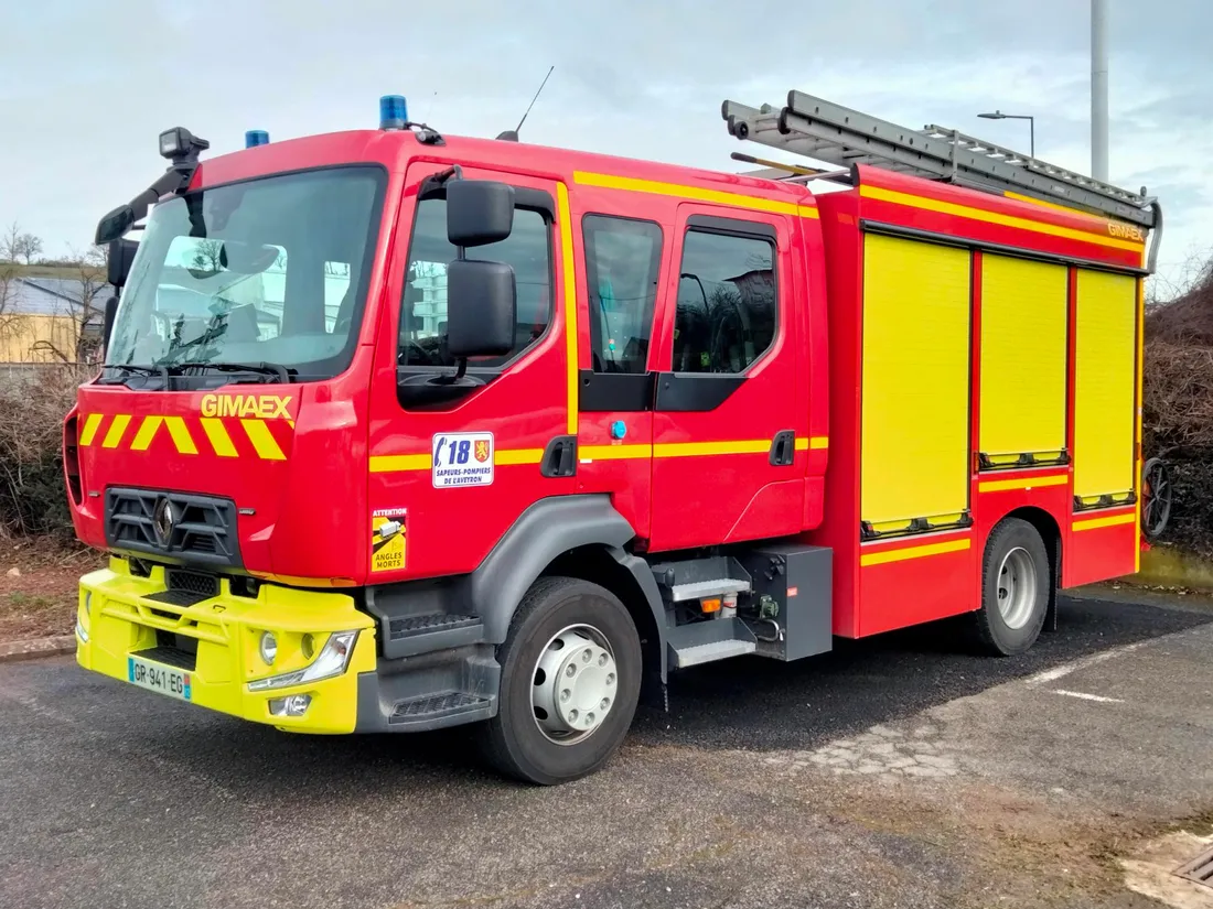 Un véhicule d'intervention des pompiers de l'Aveyron.