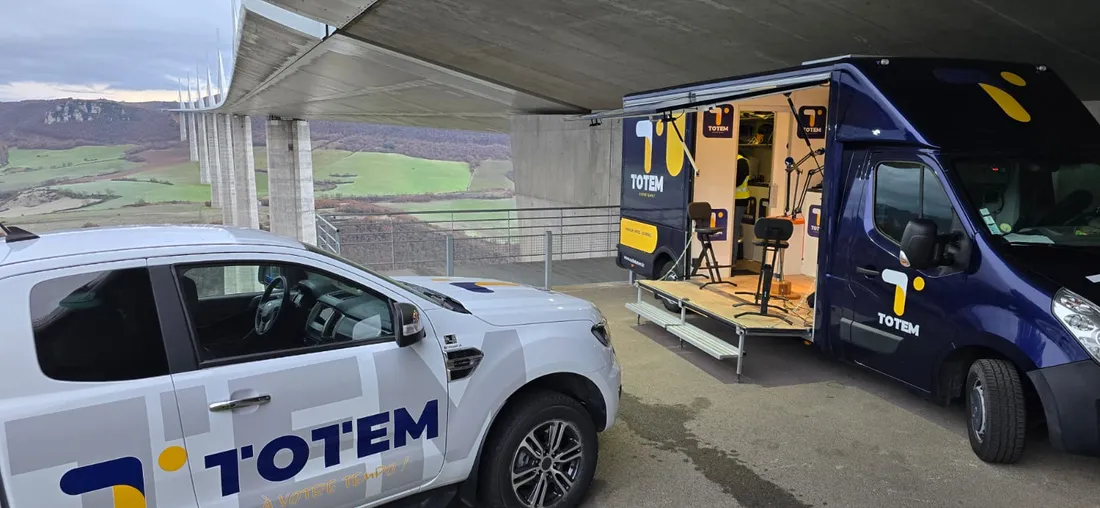 Totem en direct depuis le viaduc de Millau (Aveyron) le 13 décembre 2024