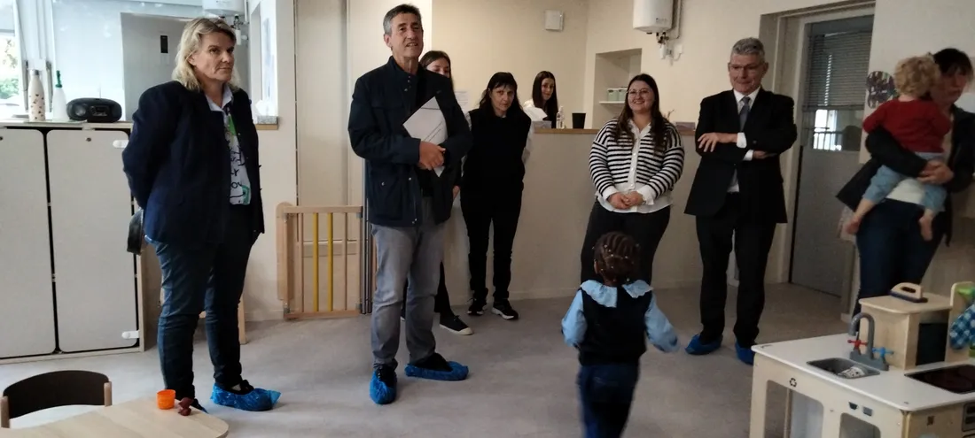 Inauguration de la micro-crèche de la Jordanne, à Aurillac (Cantal).